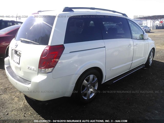 5N1BV28U44N341418 - 2004 NISSAN QUEST S/SE/SL WHITE photo 4