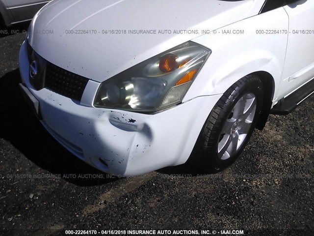 5N1BV28U44N341418 - 2004 NISSAN QUEST S/SE/SL WHITE photo 6