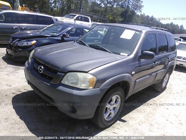 4F2YZ02Z35KM28645 - 2005 MAZDA TRIBUTE I GRAY photo 2