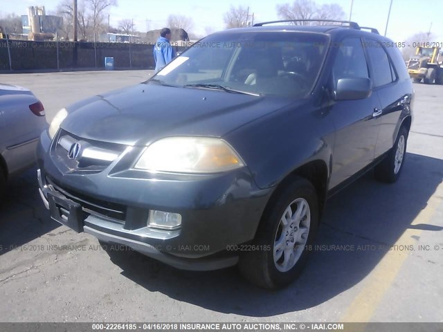 2HNYD18604H501987 - 2004 ACURA MDX TOURING GRAY photo 2