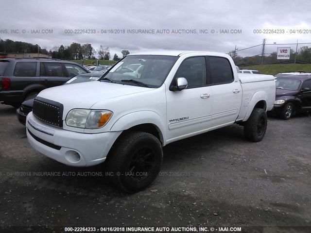 5TBET34155S468000 - 2005 TOYOTA TUNDRA DOUBLE CAB SR5 WHITE photo 2