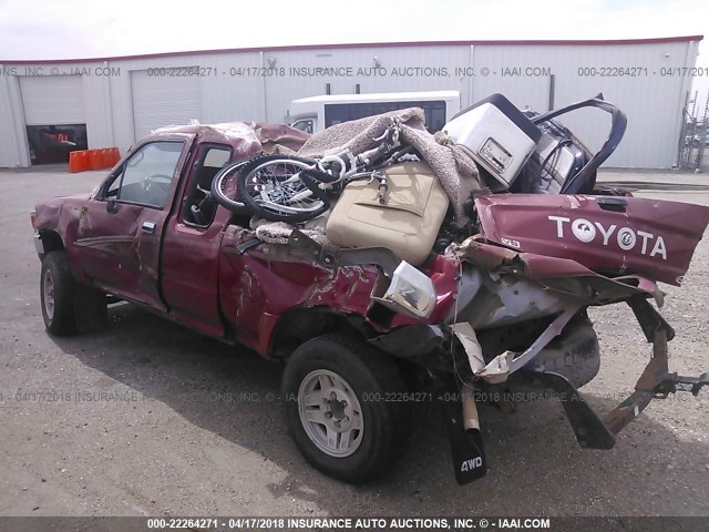 4TAVN13D5RZ183962 - 1994 TOYOTA PICKUP 1/2 TON EX LONG WHLBSE DX MAROON photo 6