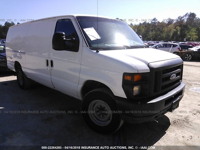 1FTSS34LX8DB49853 - 2008 FORD ECONOLINE E350 SUPER DUTY VAN WHITE photo 1