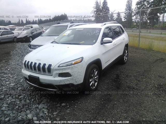 1C4PJLDB9JD572901 - 2018 JEEP CHEROKEE LIMITED WHITE photo 2