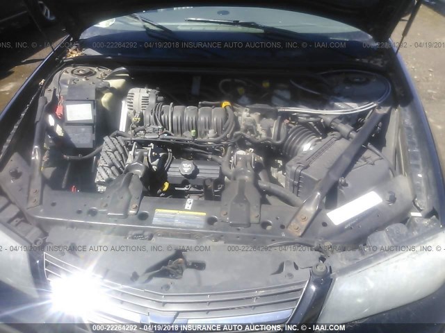 2G1WH52K739407749 - 2003 CHEVROLET IMPALA LS BLACK photo 10