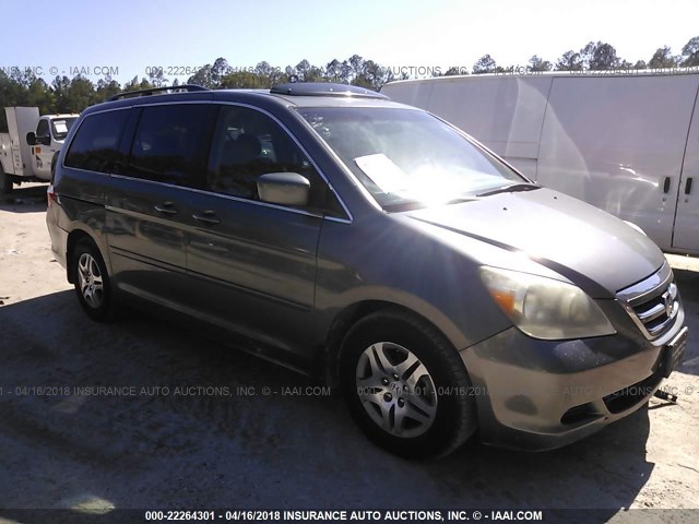 5FNRL38707B402999 - 2007 HONDA ODYSSEY EXL GRAY photo 1