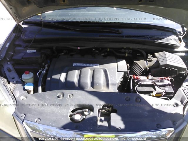 5FNRL38707B402999 - 2007 HONDA ODYSSEY EXL ნაცრისფერი ფოტო 10