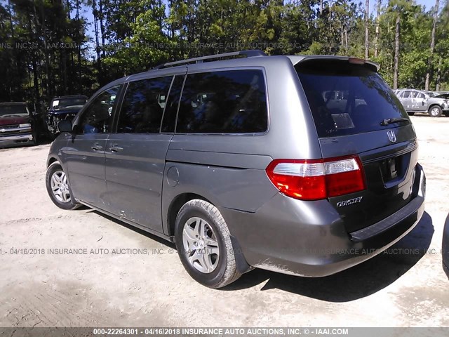 5FNRL38707B402999 - 2007 HONDA ODYSSEY EXL ნაცრისფერი ფოტო 3
