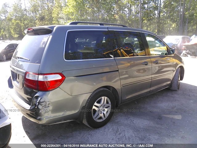 5FNRL38707B402999 - 2007 HONDA ODYSSEY EXL ნაცრისფერი ფოტო 4