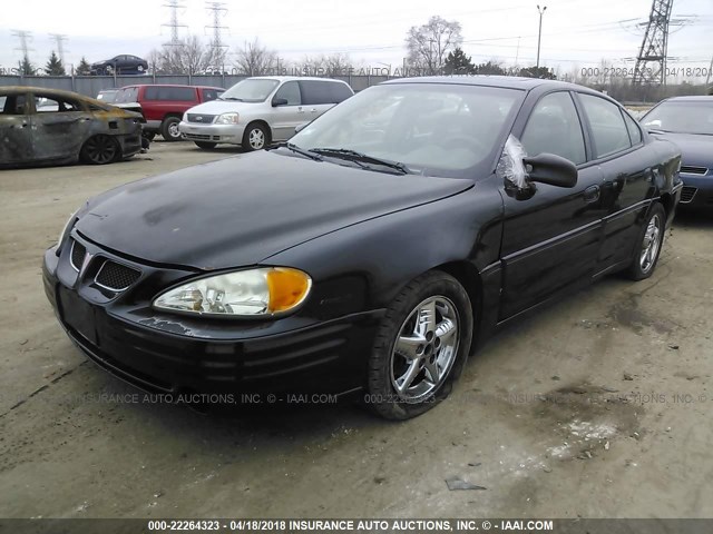 1G2NW52E8YC548451 - 2000 PONTIAC GRAND AM GT BLACK photo 2