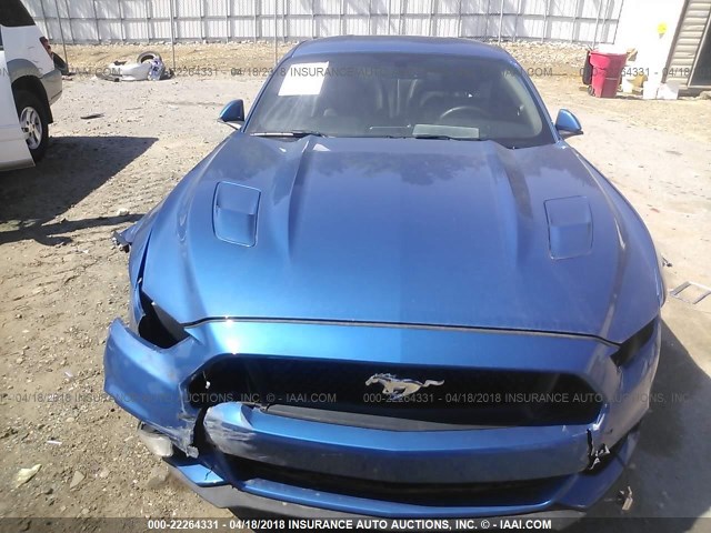 1FA6P8CFXH5212137 - 2017 FORD MUSTANG GT BLUE photo 6