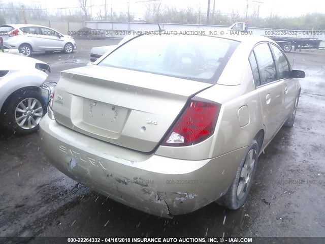 1G8AL58B46Z147239 - 2006 SATURN ION LEVEL 3 TAN photo 4