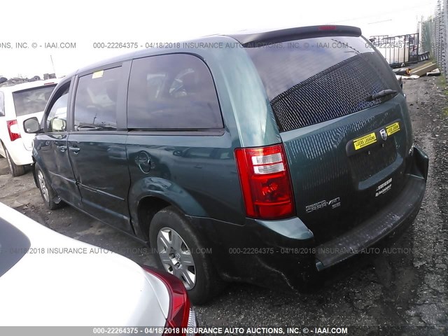 2D8HN44E99R605737 - 2009 DODGE GRAND CARAVAN SE GREEN photo 3