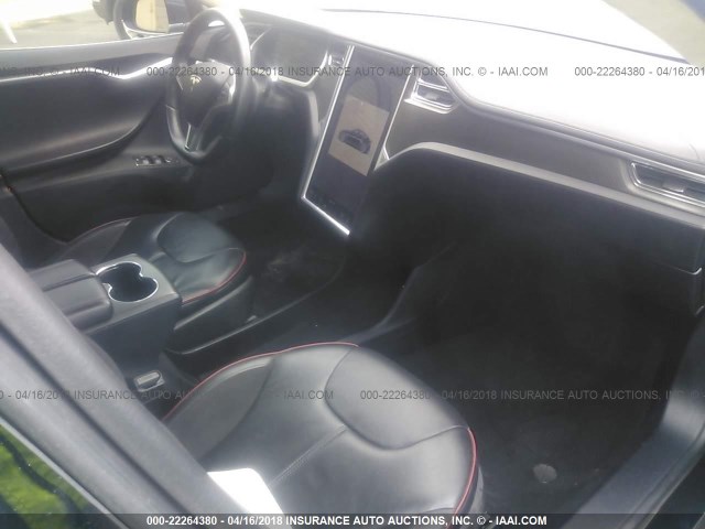 5YJSA1DP5DFP10456 - 2013 TESLA MODEL S BLACK photo 5