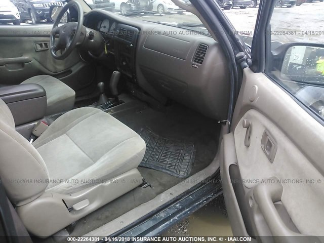 5TEHN72N73Z295835 - 2003 TOYOTA TACOMA DOUBLE CAB მწვანე ფოტო 5