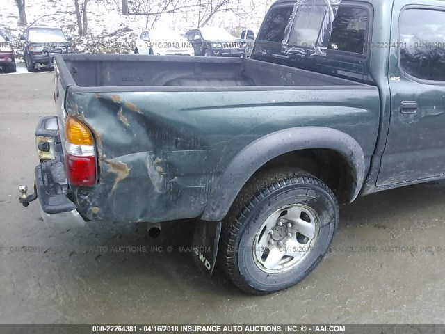 5TEHN72N73Z295835 - 2003 TOYOTA TACOMA DOUBLE CAB მწვანე ფოტო 6