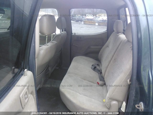 5TEHN72N73Z295835 - 2003 TOYOTA TACOMA DOUBLE CAB მწვანე ფოტო 8