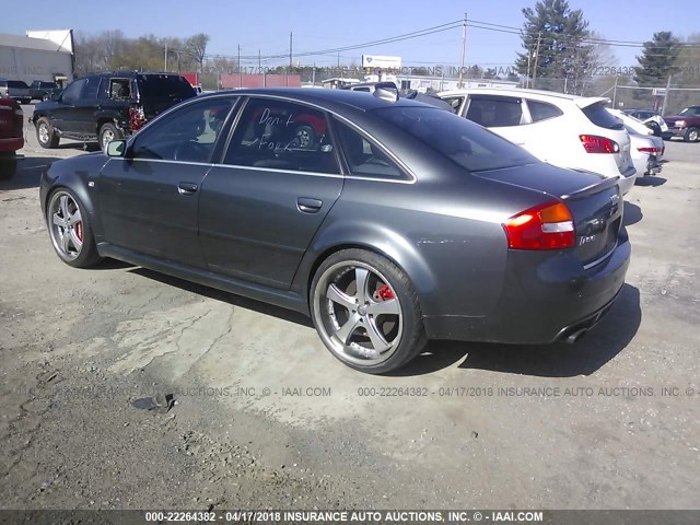 WUAPV54B53N904428 - 2003 AUDI RS6 GRAY photo 3