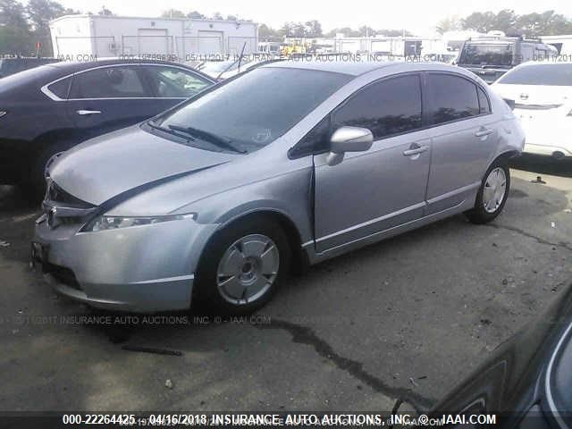 JHMFA36266S019777 - 2006 HONDA CIVIC HYBRID GRAY photo 2