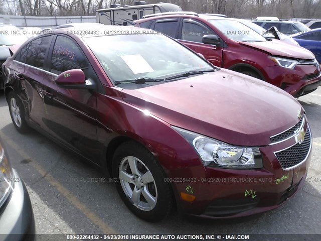 1G1PF5SC3C7192634 - 2012 CHEVROLET CRUZE LT RED photo 1