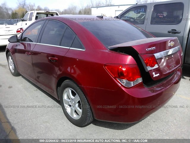 1G1PF5SC3C7192634 - 2012 CHEVROLET CRUZE LT RED photo 3