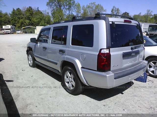 1J8HG48K56C252502 - 2006 JEEP COMMANDER SILVER photo 3