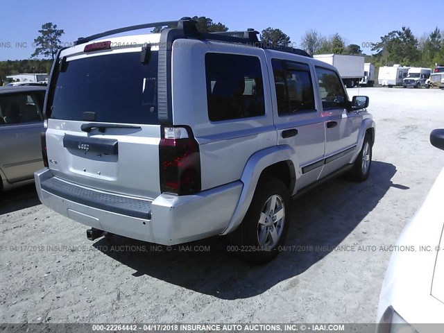 1J8HG48K56C252502 - 2006 JEEP COMMANDER SILVER photo 4