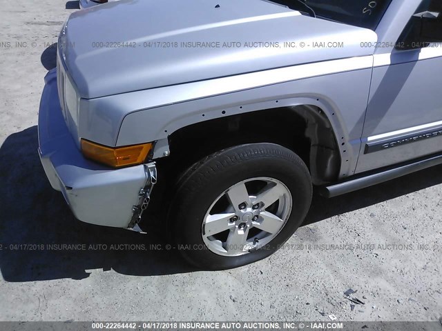 1J8HG48K56C252502 - 2006 JEEP COMMANDER SILVER photo 6