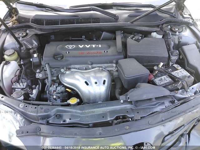 4T1BE46K07U146617 - 2007 TOYOTA CAMRY NEW GENERAT CE/LE/XLE/SE GRAY photo 10