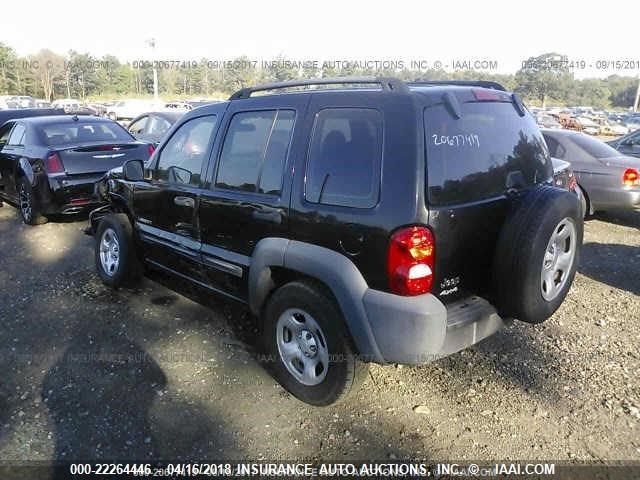 1J4GL48KX4W313928 - 2004 JEEP LIBERTY SPORT 黑色 照片 3
