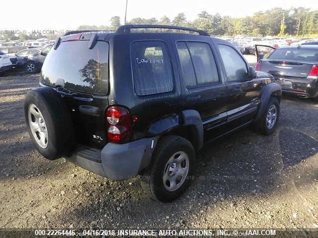 1J4GL48KX4W313928 - 2004 JEEP LIBERTY SPORT BLACK photo 4