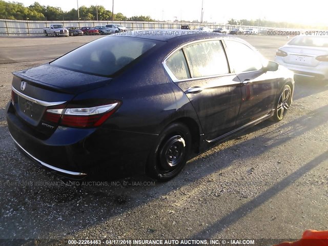 1HGCR2F57HA252756 - 2017 HONDA ACCORD SPORT Көк фото 4