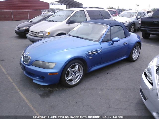 WBSCK9335XLC89303 - 1999 BMW M ROADSTER BLUE photo 2