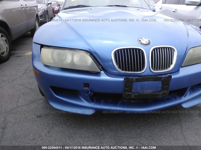 WBSCK9335XLC89303 - 1999 BMW M ROADSTER BLUE photo 6