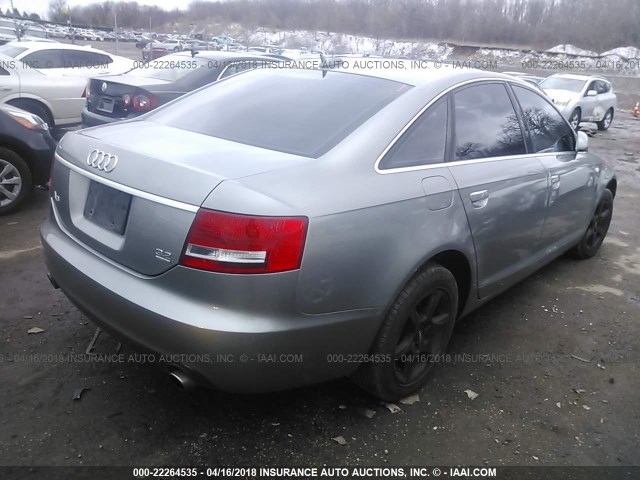 WAUDH74F76N090340 - 2006 AUDI A6 3.2 QUATTRO GRAY photo 4