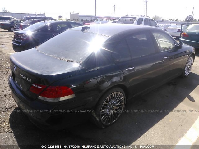 WBAHN83578DT80515 - 2008 BMW 750 LI BLACK photo 4