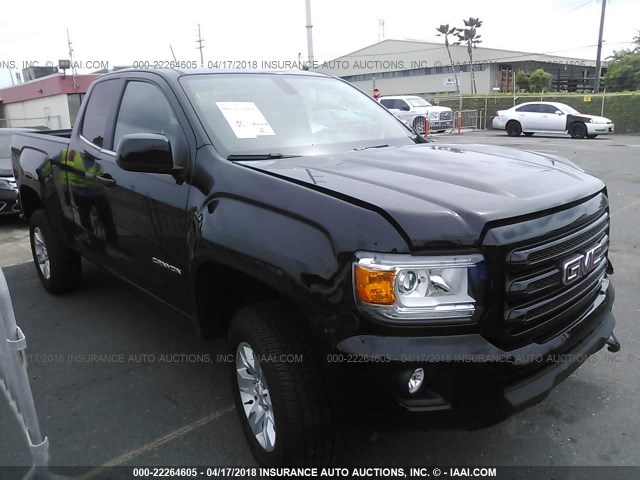 1GTH5CE36G1378966 - 2016 GMC CANYON SLE BLACK photo 1