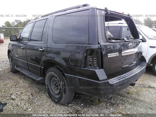 1FMFU15577LA20615 - 2007 FORD EXPEDITION XLT შავი ფოტო 3