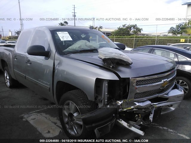 3GCPKSE71DG319080 - 2013 CHEVROLET SILVERADO K1500 LT GRAY photo 1