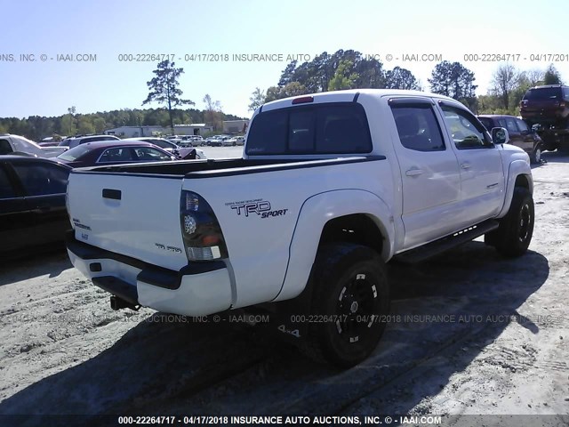 5TELU42N37Z419794 - 2007 TOYOTA TACOMA DOUBLE CAB თეთრი ფოტო 4