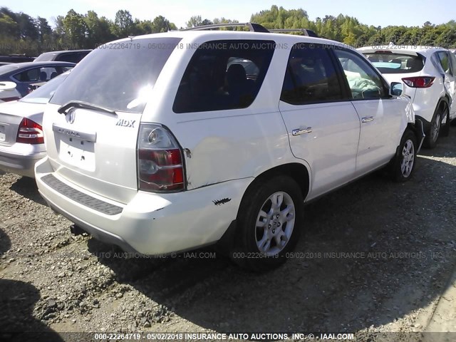 2HNYD18966H506558 - 2006 ACURA MDX TOURING WHITE photo 4