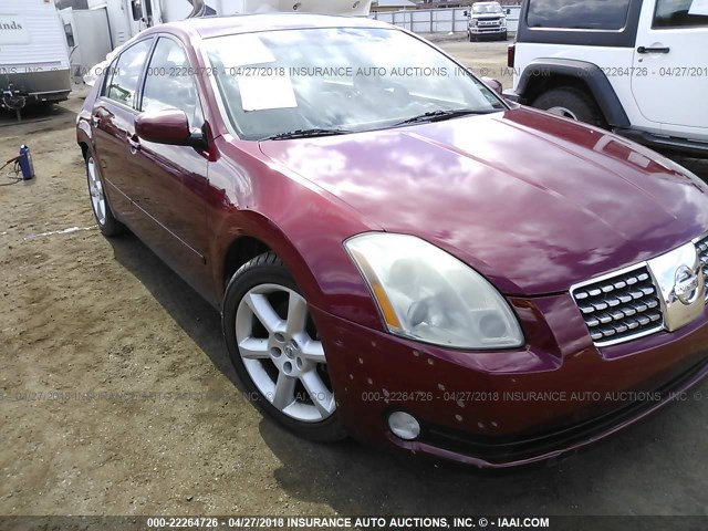 1N4BA41E16C801914 - 2006 NISSAN MAXIMA SE/SL MAROON photo 1