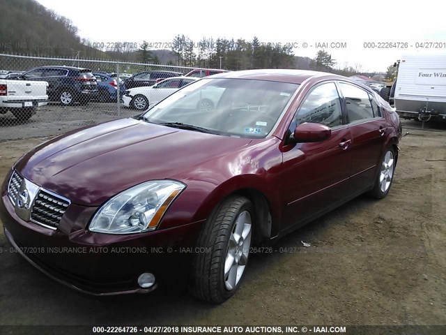 1N4BA41E16C801914 - 2006 NISSAN MAXIMA SE/SL MAROON photo 2