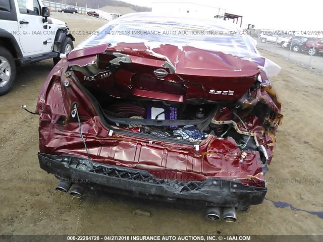 1N4BA41E16C801914 - 2006 NISSAN MAXIMA SE/SL MAROON photo 6