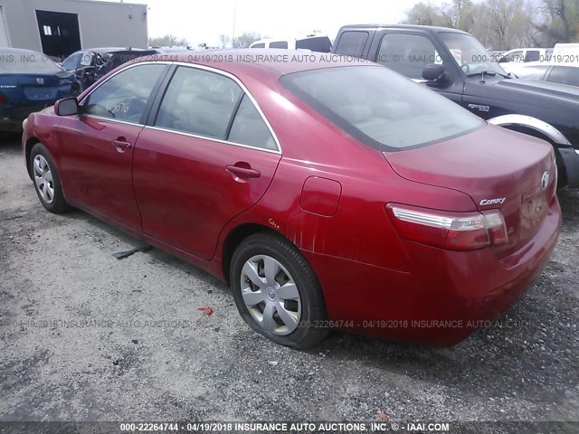 4T1BE46K77U120810 - 2007 TOYOTA CAMRY NEW GENERAT CE/LE/XLE/SE RED photo 3