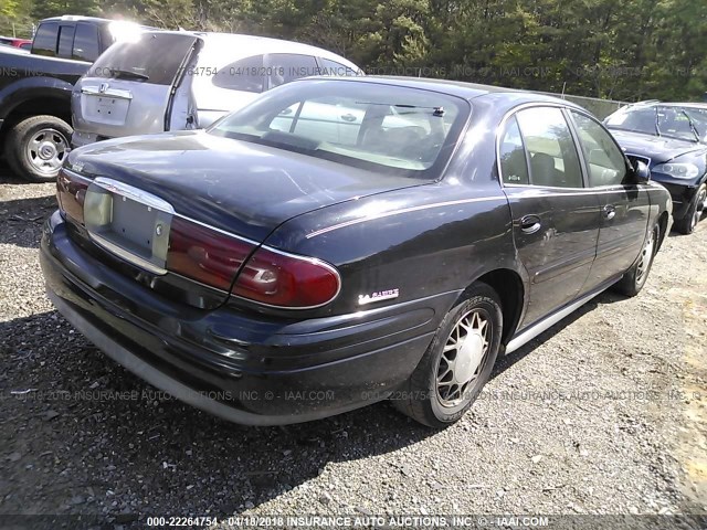 1G4HR54KX2U231125 - 2002 BUICK LESABRE LIMITED BLACK photo 4