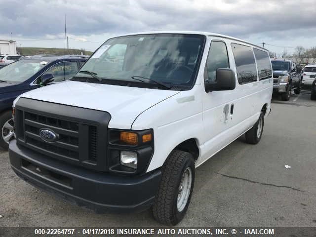 1FMNE3BL2EDA06037 - 2014 FORD ECONOLINE E350 SUPER DUTY WAGON WHITE photo 2