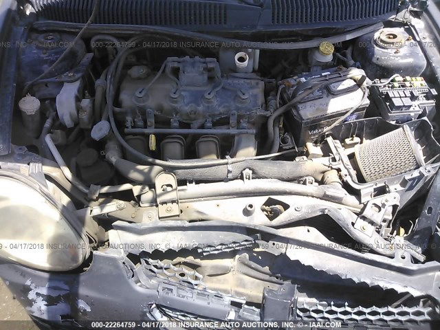 1B3ES26C25D102284 - 2005 DODGE NEON SE BLACK photo 10