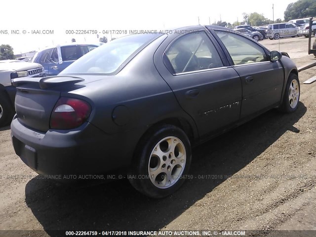 1B3ES26C25D102284 - 2005 DODGE NEON SE BLACK photo 4