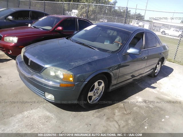 1LNHM86S01Y657412 - 2001 LINCOLN LS BLUE photo 2